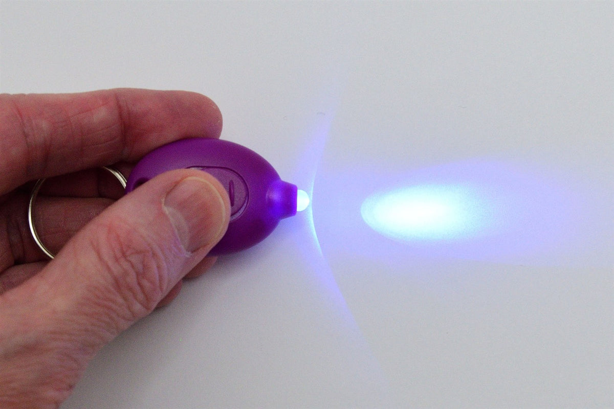 5 Pack UV Blacklight Mini Keychain Flashlights - Ultraviolet LED