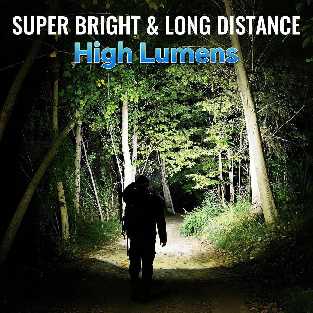 Rechargeable LED Flashlights 2Pack - Super Bright Zoomable Tactical Torch