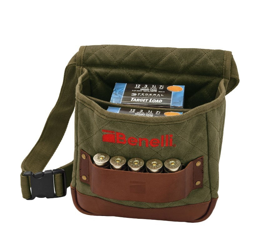 Large Shell Pouch for Hunting - Waxed Cotton Olive 94070