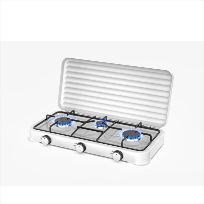 Portable 3 Burner Gas Stove for Camping Caravan Outdoor Cooking