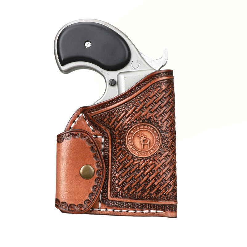 Leather Gun Holster for Revolvers and Handguns - Tactical Concealed Carry