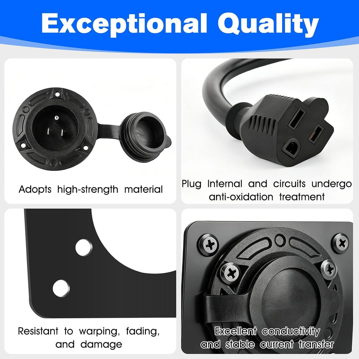 Golf Cart Charging Port Cover Plate Waterproof Dustproof 120V Adapter