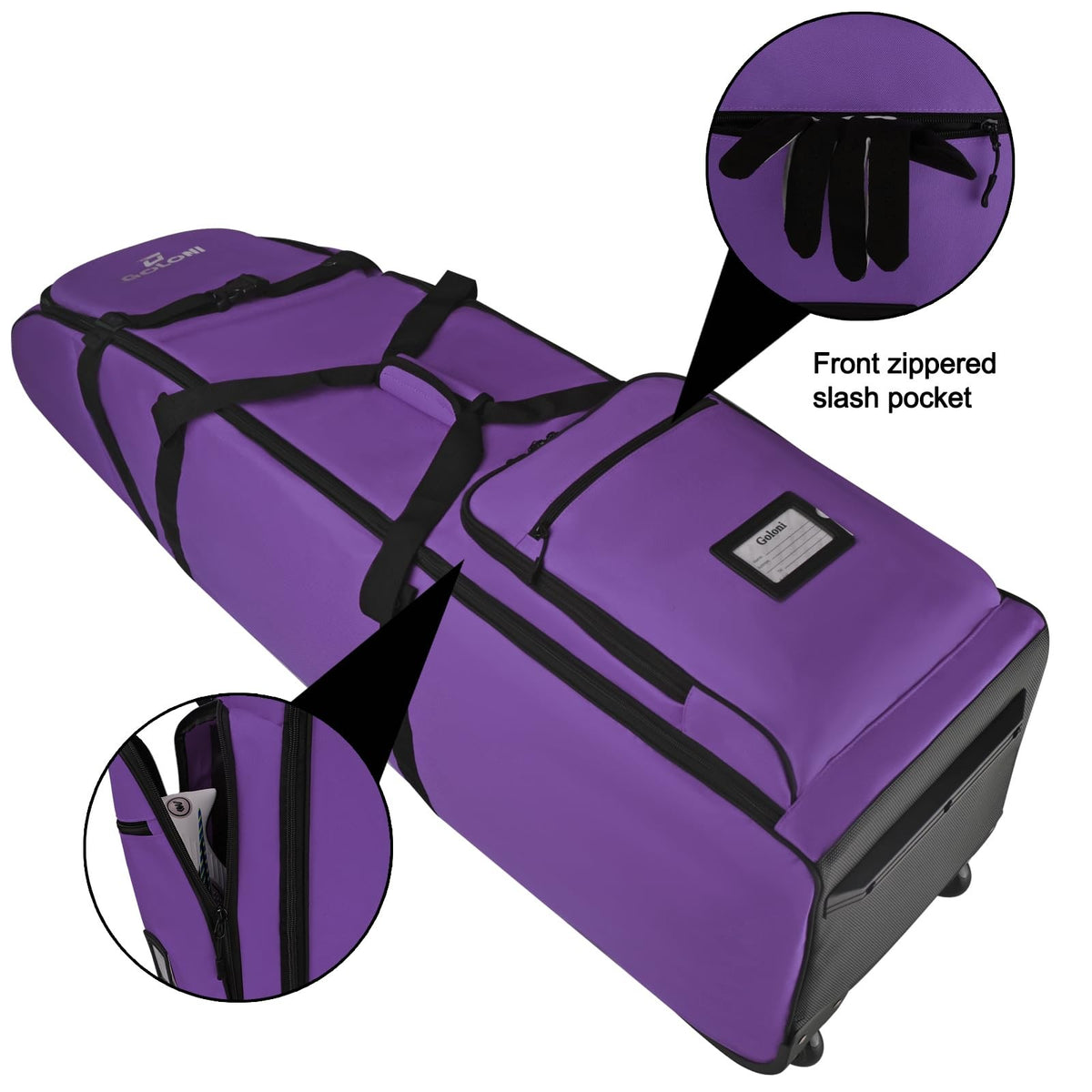 Heavy Duty Golf Travel Bag with Wheels for Airline Travel – Water Resistant & Foldable