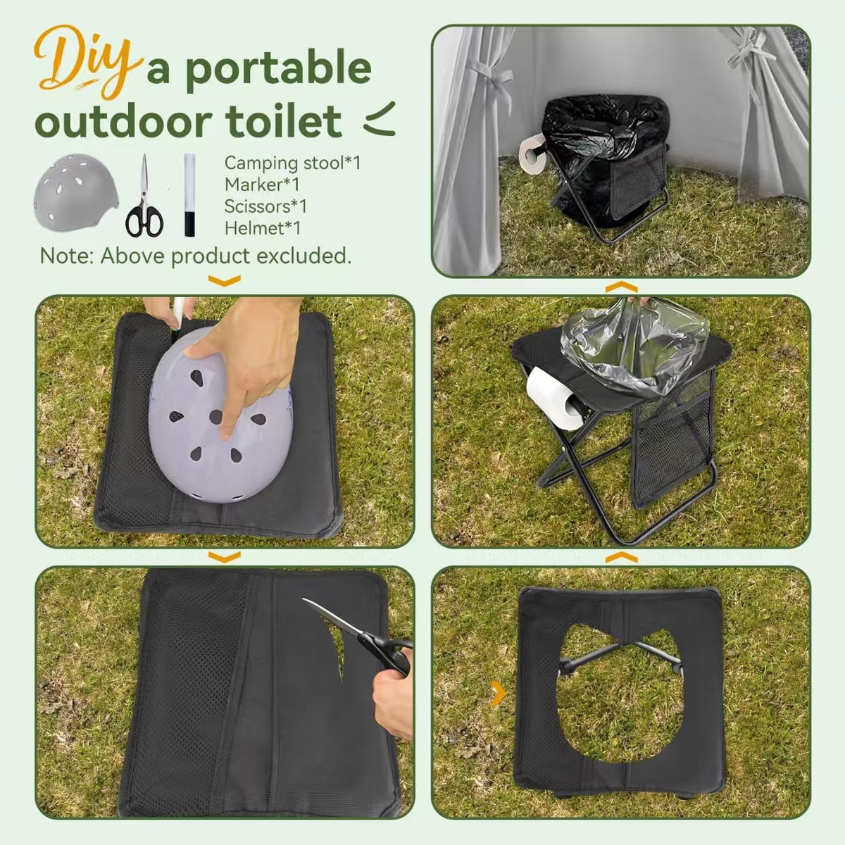 Portable Folding Stool with Dual Storage Pockets Compact Travel Seat