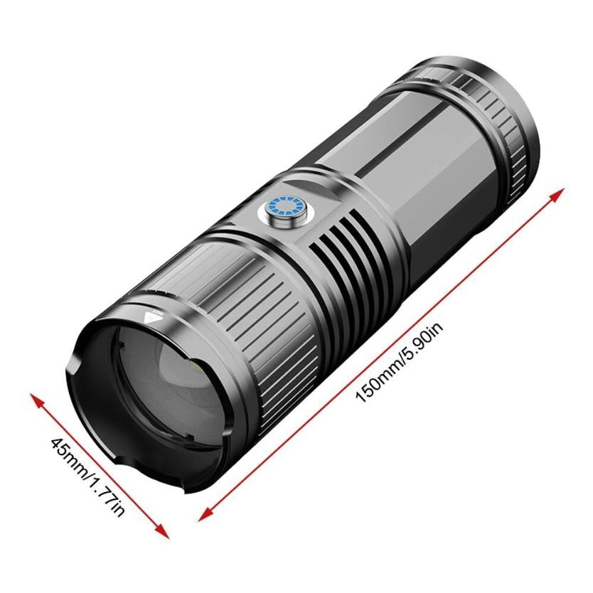 3000LM High Power Laser LED Flashlight Rechargeable Torch with Zoom