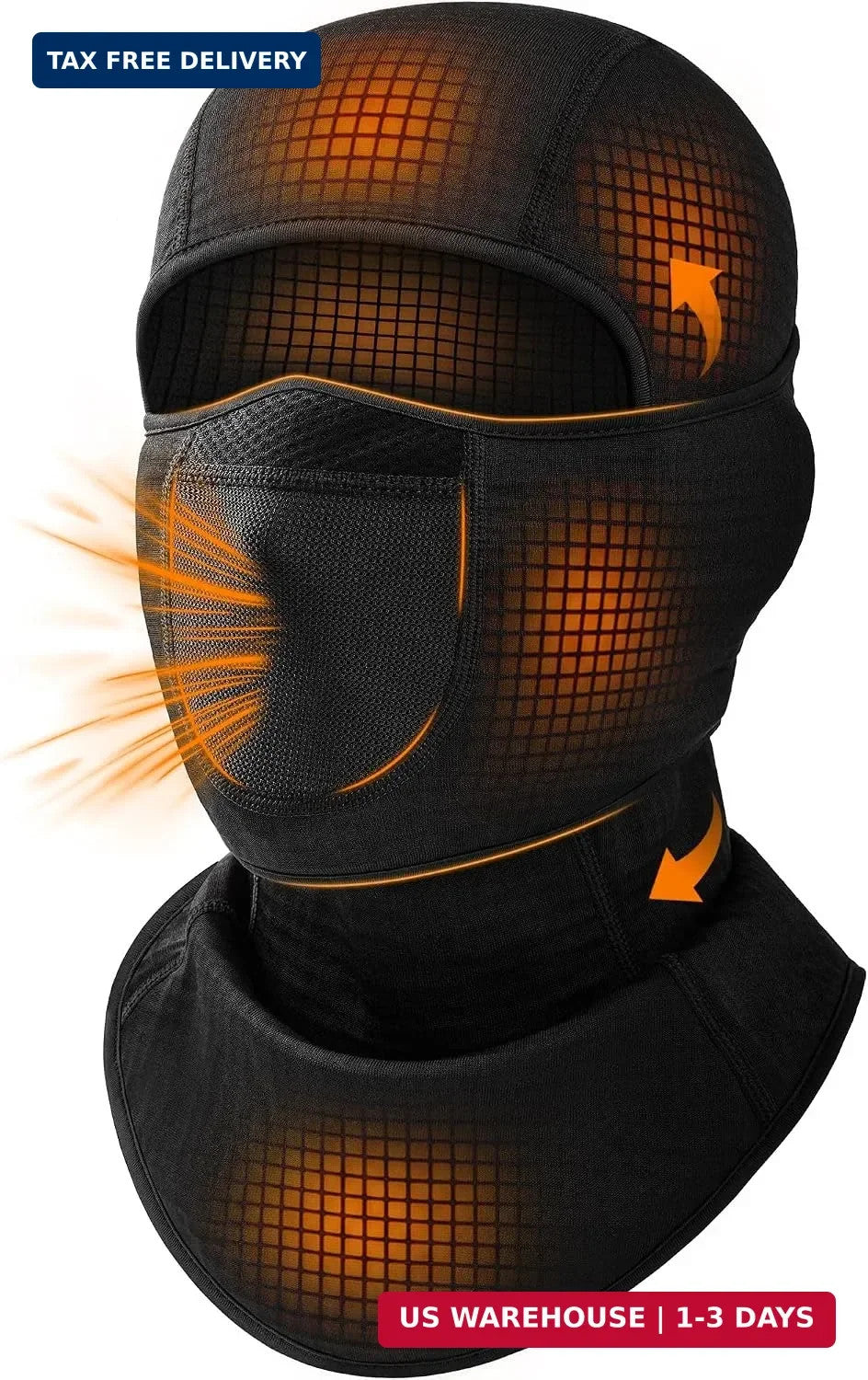 Movable Waffle Fleece Ski Mask for Men Women Winter Face Covering