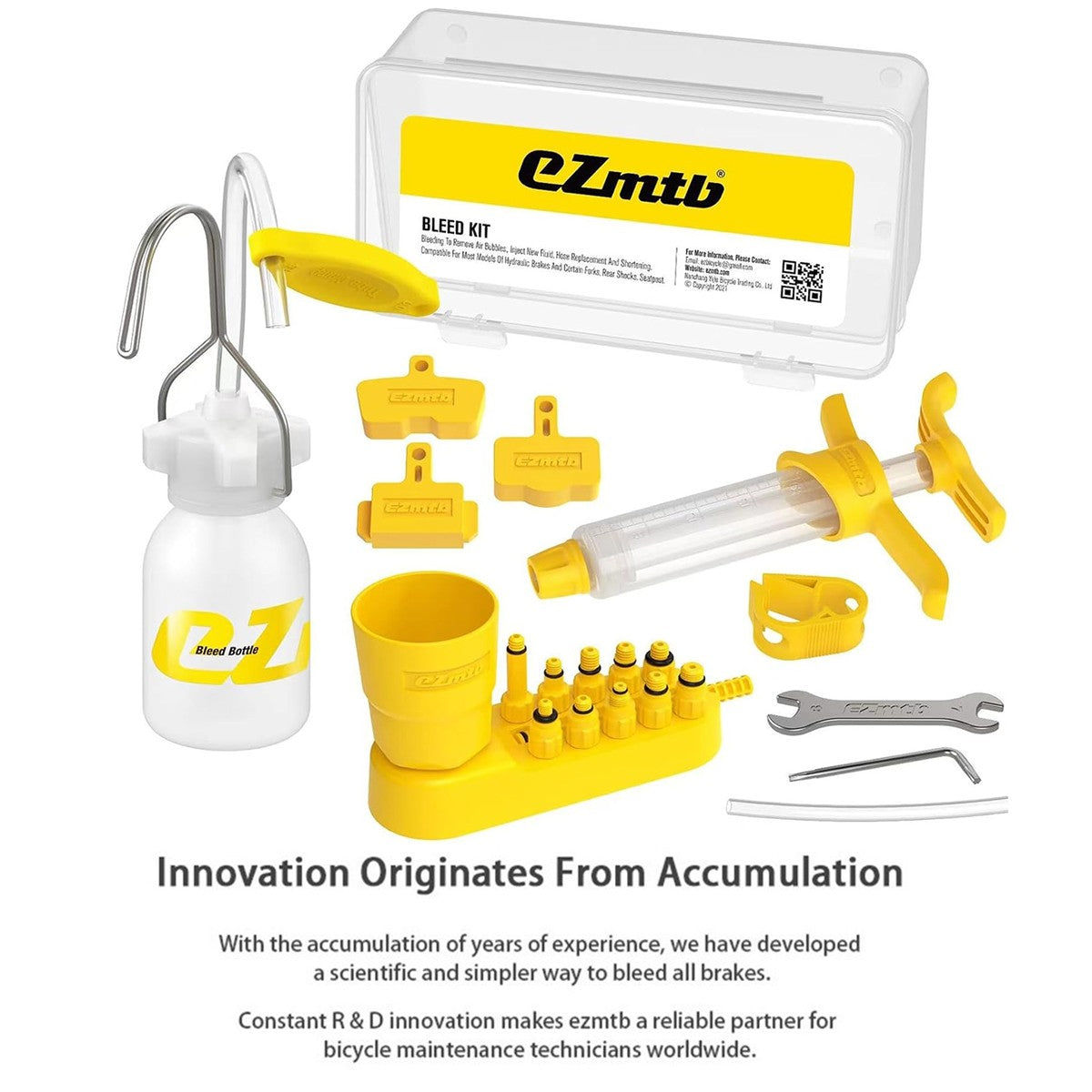 Hydraulic Disc Brake Bleed Kit for Shimano, Tektro, Magura | Bicycle Brake Oil