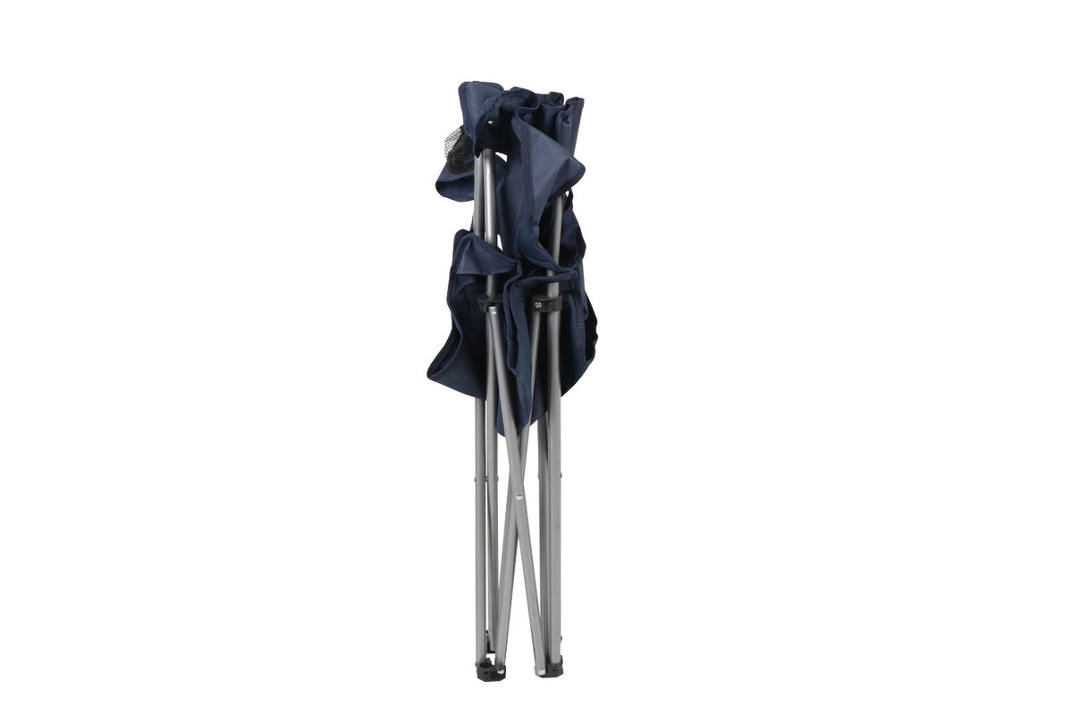 Portable Folding Camping Chair with Cup Holder - Dark Blue, 225 lbs Capacity