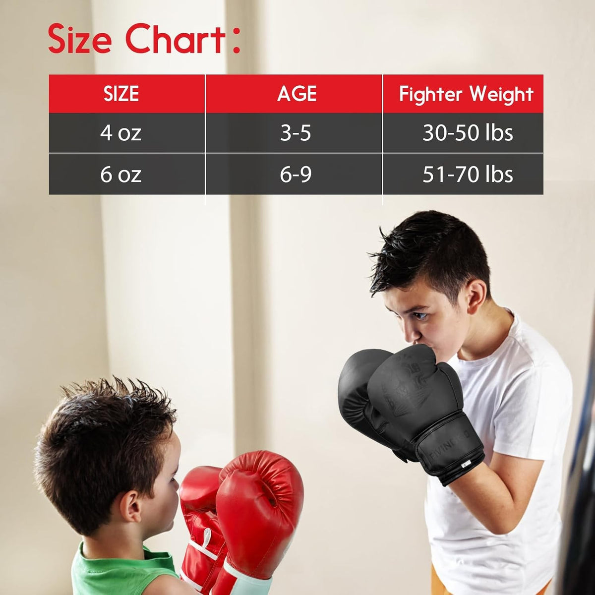 Kids Boxing Gloves for Boys and Girls, Youth Training Gloves 3-15 oz