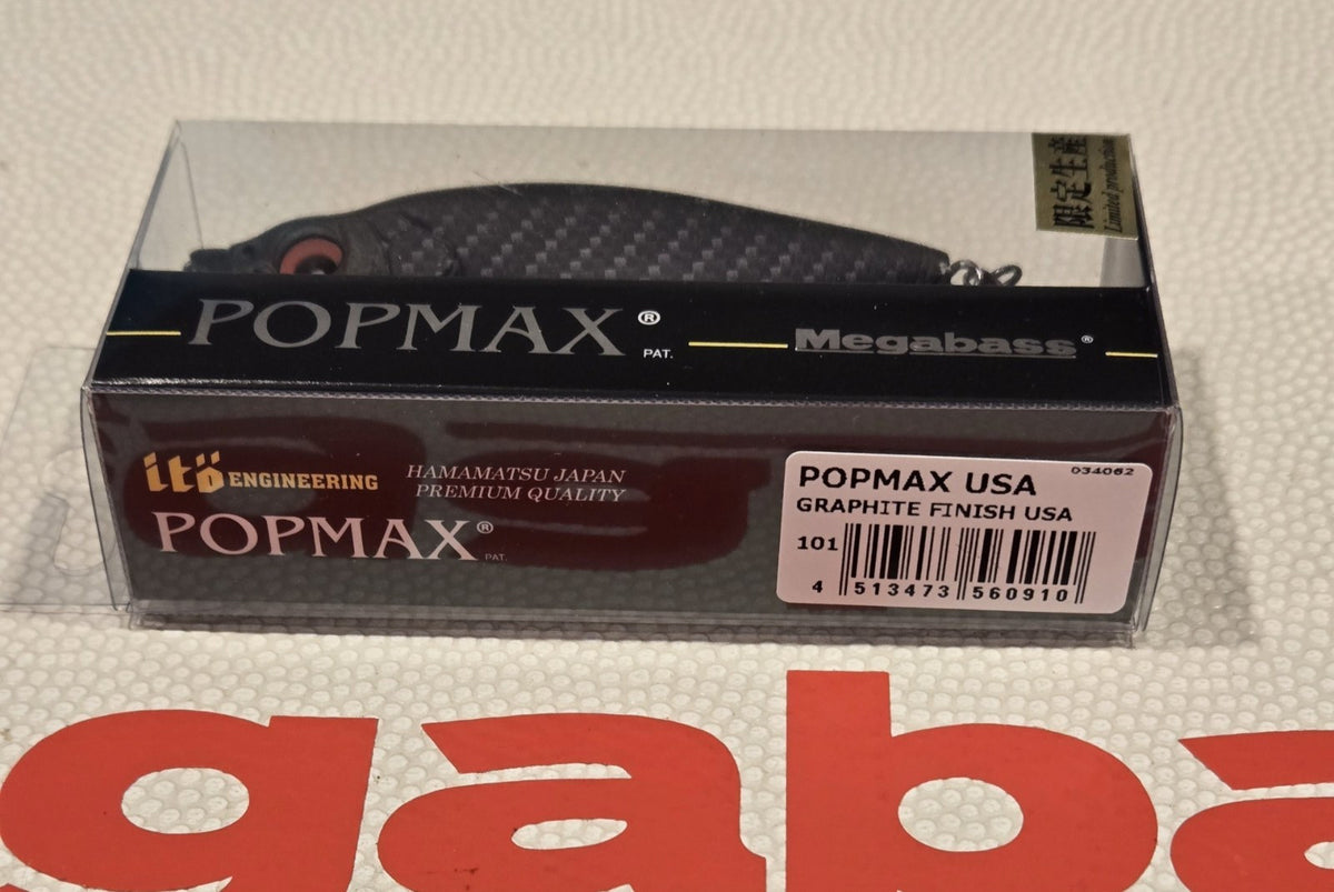 Megabass Pop Max USA Limited Edition Graphite Finish Fishing Lure