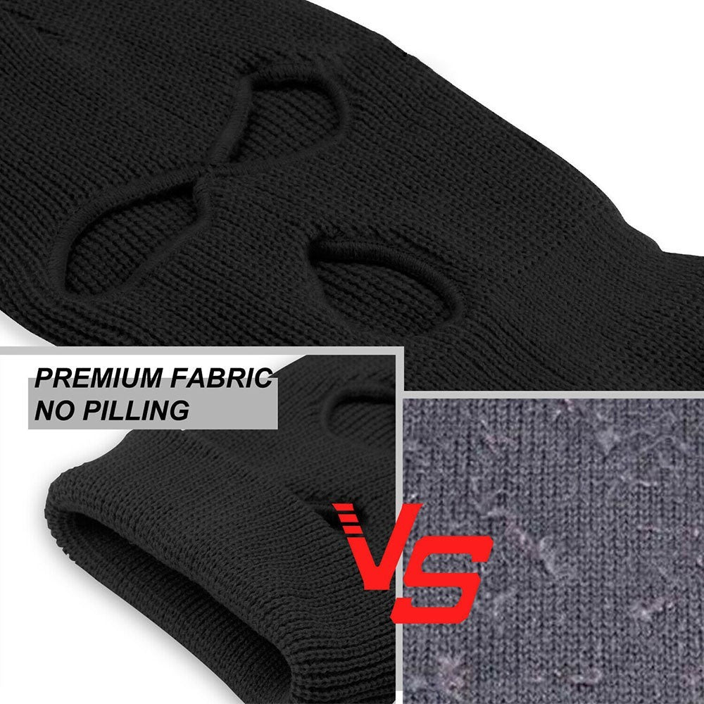 Full Face Ski Mask Winter Balaclava with 3 Holes for Snowboarding & Outdoor Sports