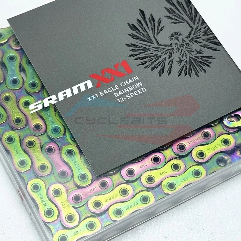 Bike Chain 12-Speed Nickel Rainbow Eagle XX1 Eagle AXS 126-Link