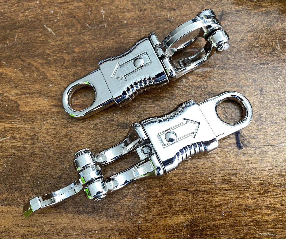 2 Silver Panic Snaps for 550 Paracord Get Back Whips Outdoor Survival Gear