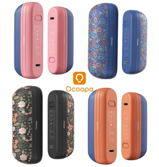 Rechargeable Magnetic Hand Warmers 2 Pack with 5600mAh Power Bank for Ski Camping