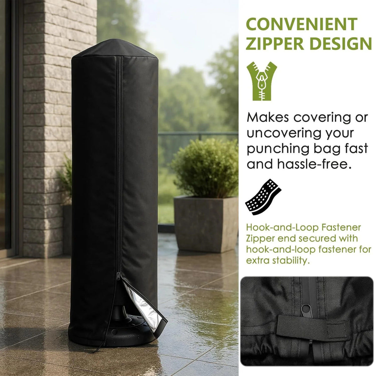 Waterproof Freestanding Punching Bag Cover with Storage Bag - 70 Inch