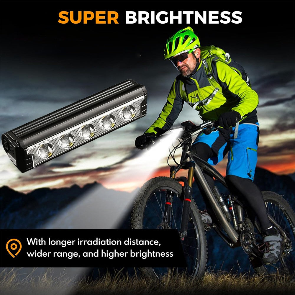 Rechargeable 2500LM Bicycle Front Light Bar with 4800mAh Battery