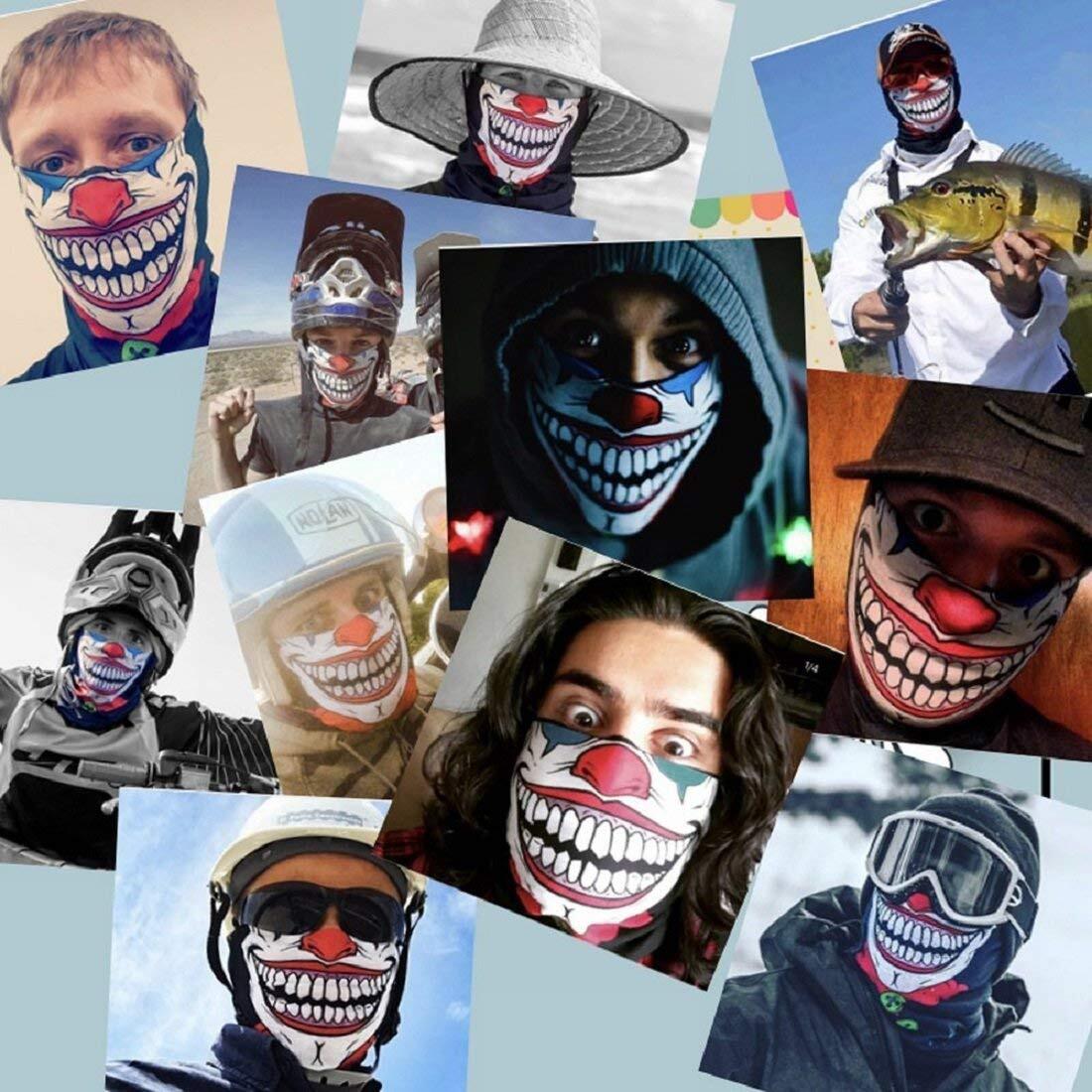 Unisex 3D Skull Neck Gaiter Face Mask - UV Protection, Multi-Way Wearable