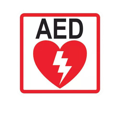 Custom AED Emergency Safety Sticker Vinyl Decal - Weather-Resistant, Premium Thick Laminated Material, Multiple Sizes