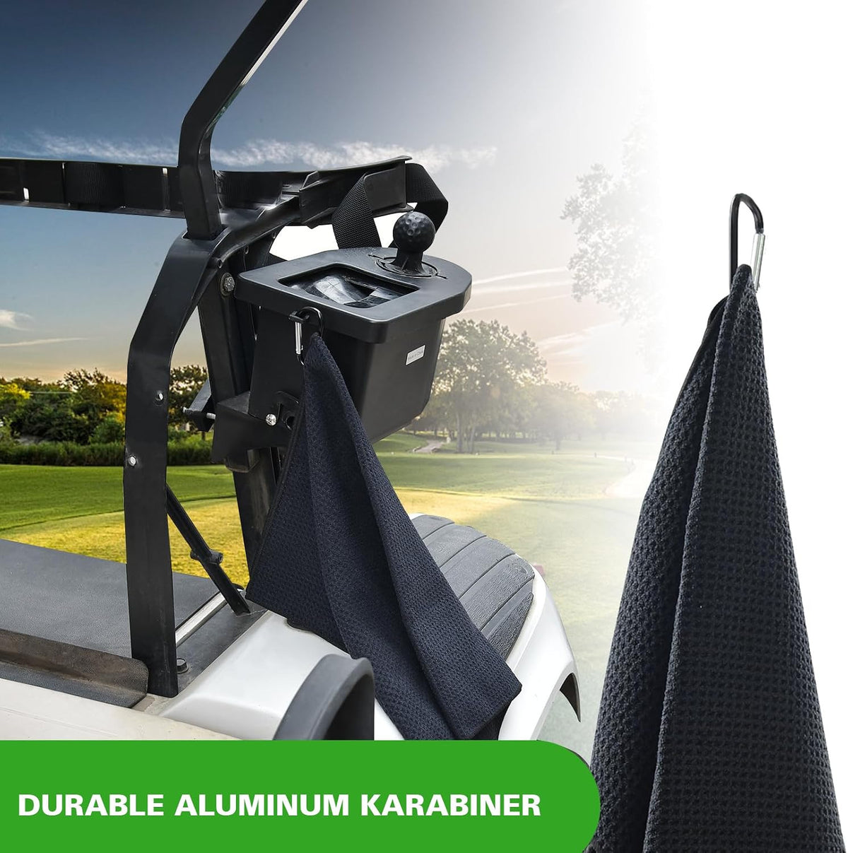 Universal Golf Ball Washer and Club Cleaner Kit with Mounting Bracket