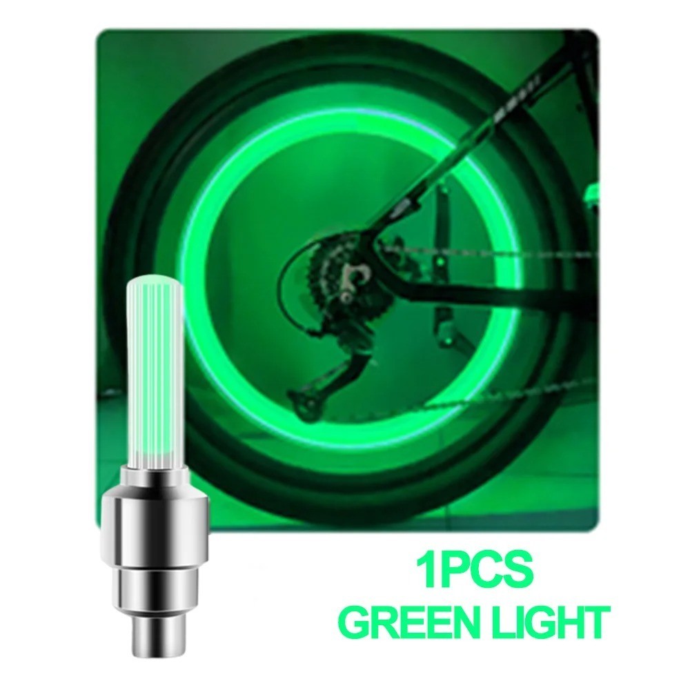 LED Bicycle Valve Light Neon Wheel Lamp for Night Riding Safety