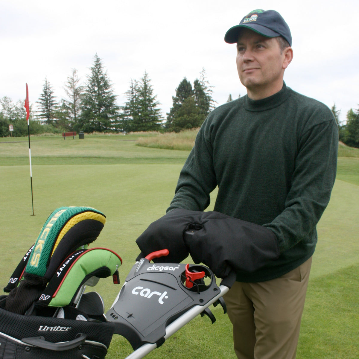 Waterproof Windproof Golf Mittens - Cold Weather Hand Warmers for Push Carts