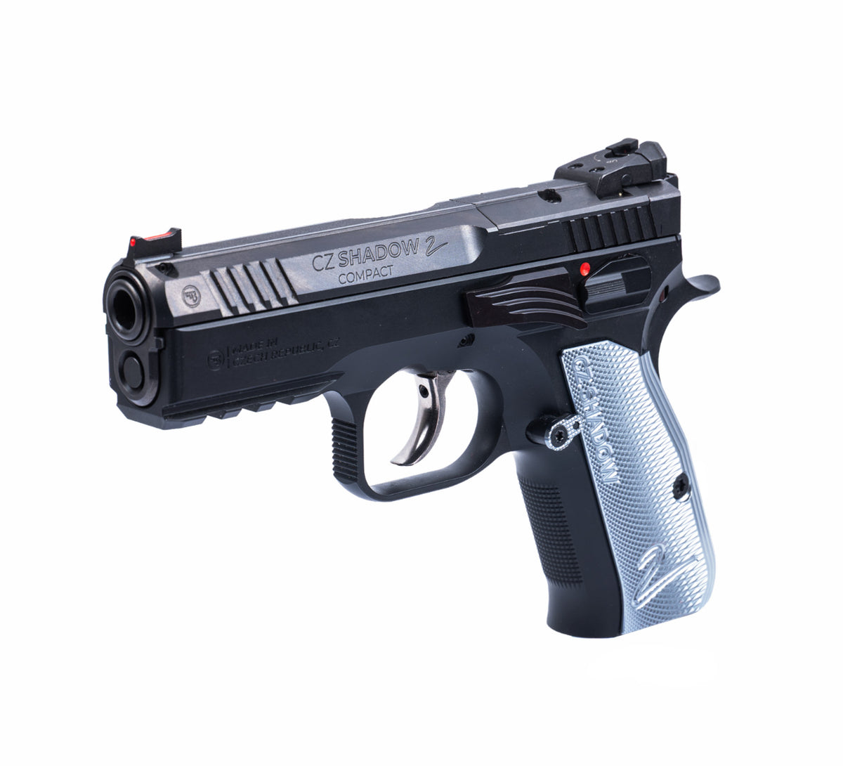 CZ Pistol Slide Stop for TS2 Shadow 2 SP-01 - Oversized Grip, Blued Finish