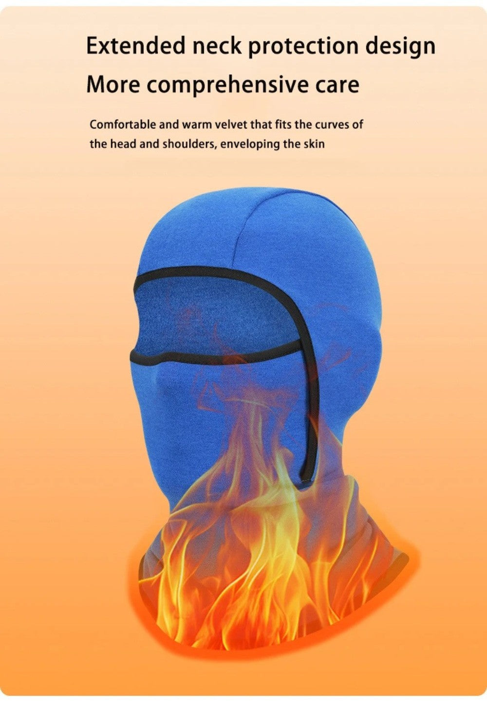 Unisex Winter Full Face Ski Mask Balaclava for Outdoor Sports - Black