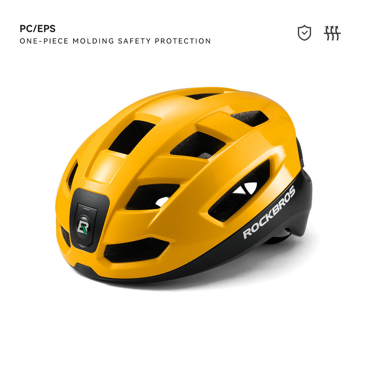 Adult Bike Helmet with USB Rechargeable LED Front & Rear Lights - Lightweight & Breathable Safety Gear