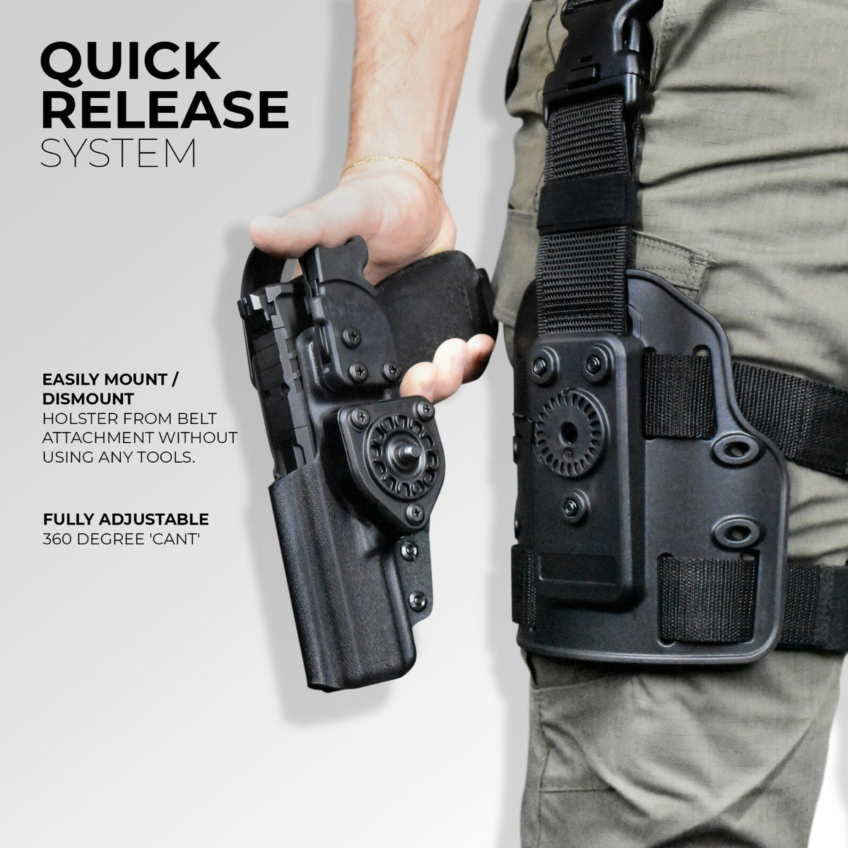 Level 2 Drop Leg Holster for Springfield Echelon 4.5 Inch Pistols - Tactical Duty & Hunting Gear