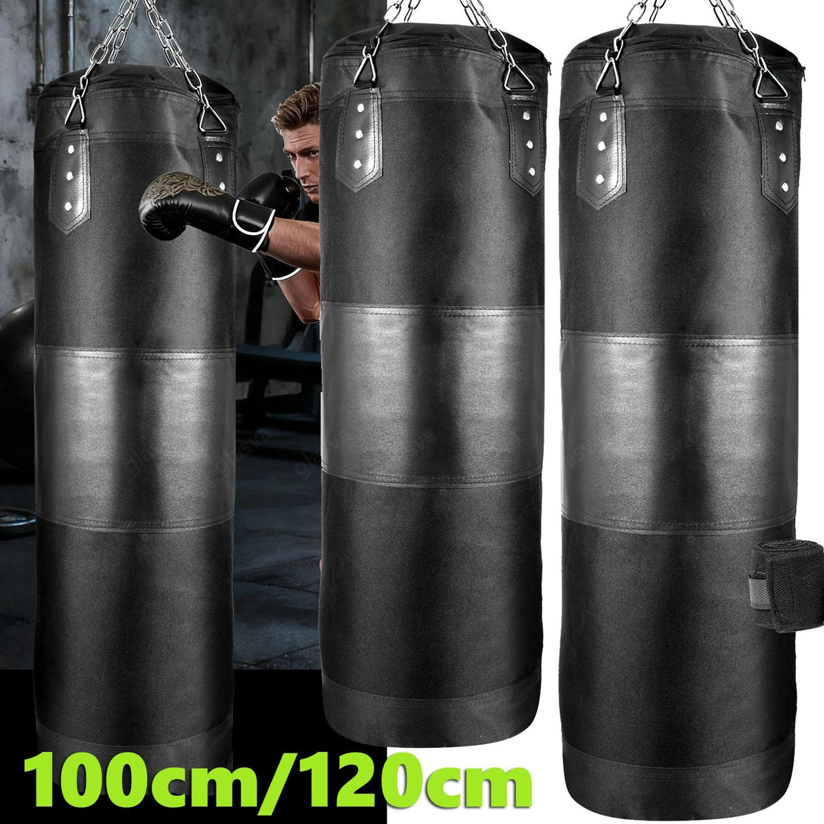 Unfilled Heavy Boxing Punching Bag Set for Kids and Adults - Customizable Size