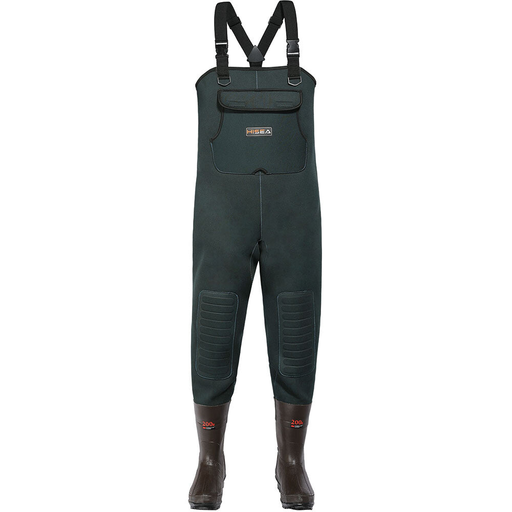 Unisex Neoprene Fishing Waders with Insulation and Cleated Boots - Waterproof Chest Waders for Hunting & Fishing