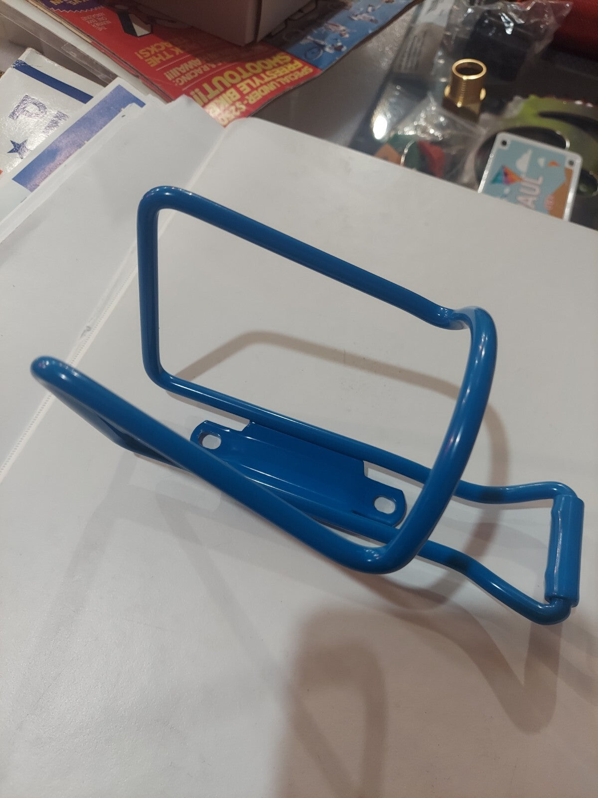 Alloy Pro Cycling Bottle Cage - Blue Aluminum Bicycle Water Holder