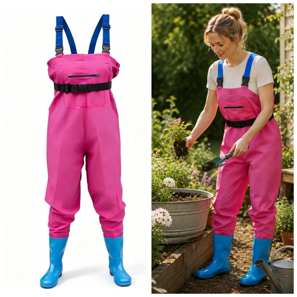 Women Waterproof Chest Waders with Boots for Fishing and Outdoor Activities