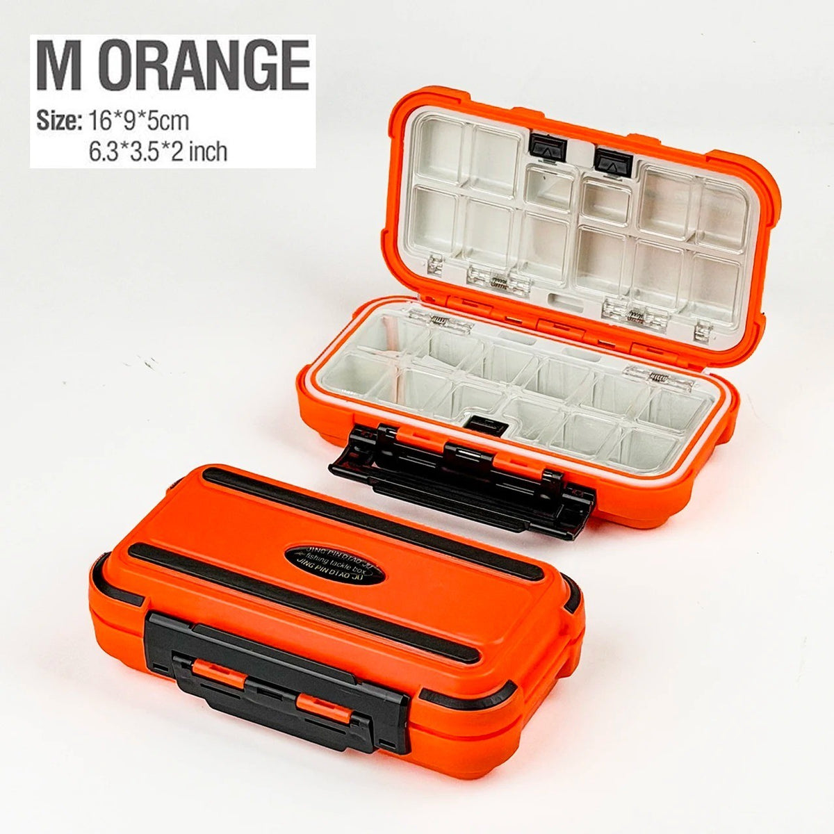 Waterproof Fishing Tackle Box with Compartments 2-Layer Hard Case Storage