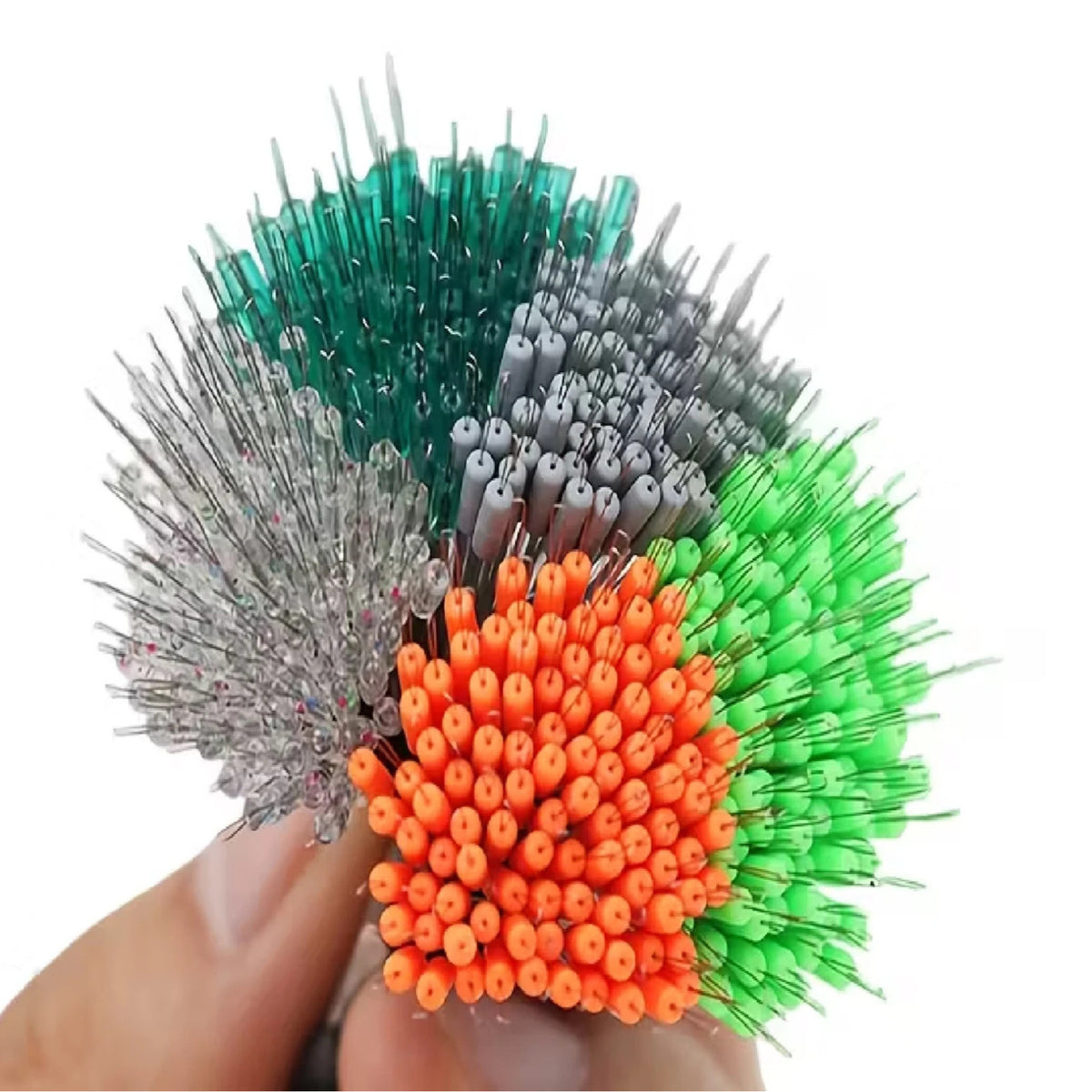 Fishing Line Connectors Set 100pcs Rubber Bobber Stoppers Assorted Sizes