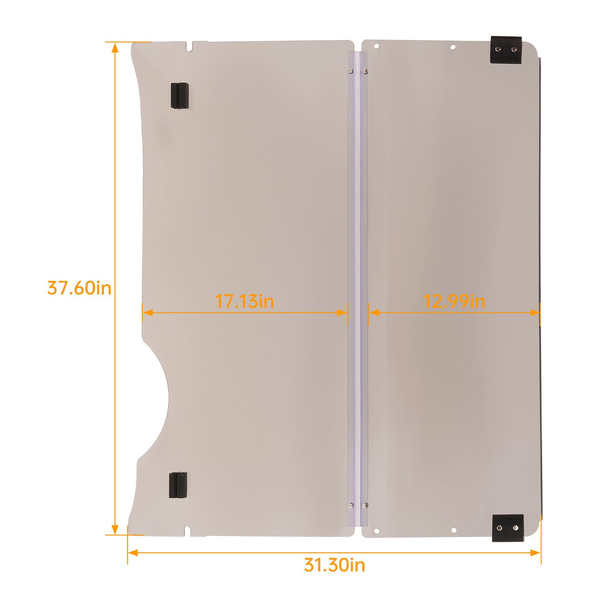 Tinted Windshield for EZGO RXV Golf Cart 2008-Up Folding Polycarbonate Protection