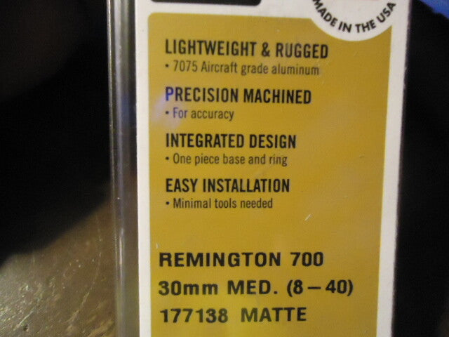 Leupold Backcountry Scope Ring Mounts for Remington 700, 30mm, Medium Height