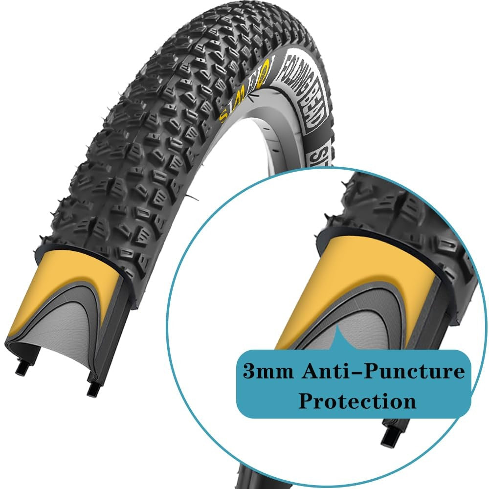 29x2.125 Bike Tires with Tubes and Levers 2 Pack for Mountain Bikes