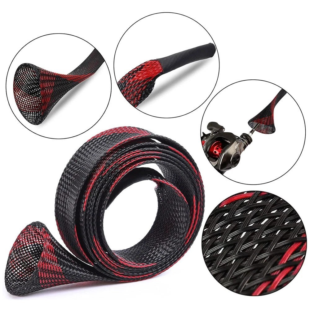 10PCS Fishing Rod Sleeve Mesh Covers - Protect Poles and Guides