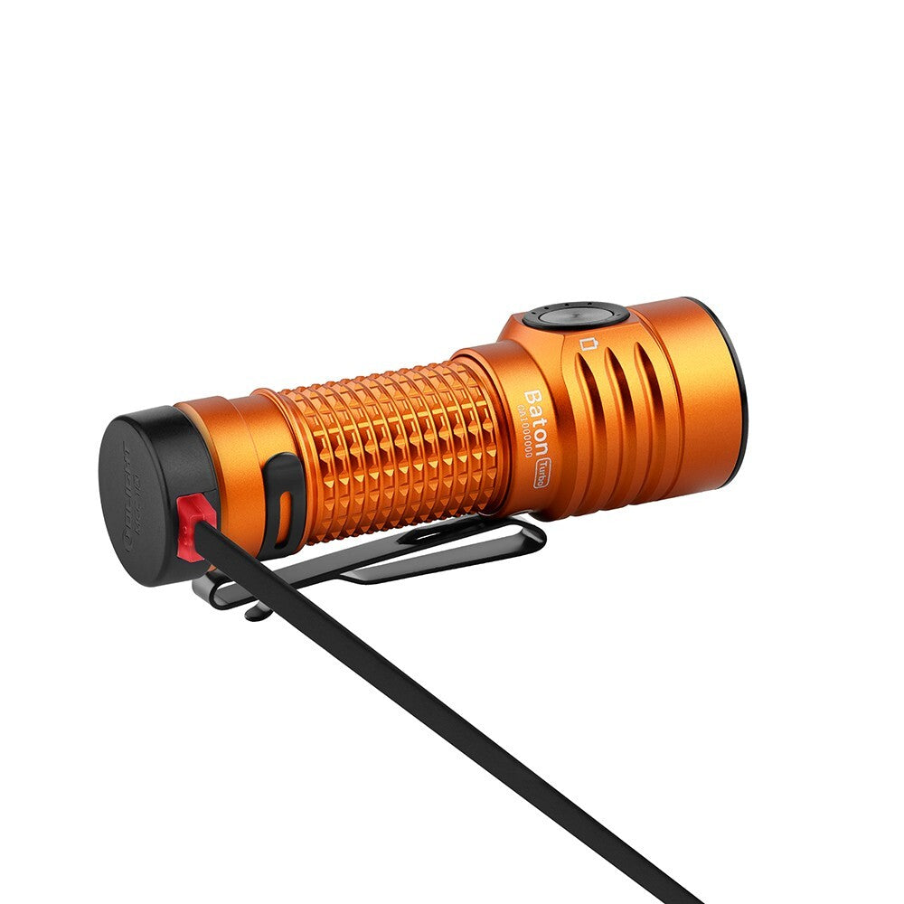 Olight Baton Turbo Orange Compact EDC Flashlight 510m Long Range 1000 Lumens