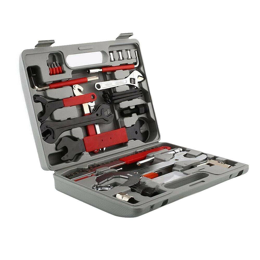 44-Piece Bike Repair Tool Kit with Wrenches, Screwdrivers & Patches