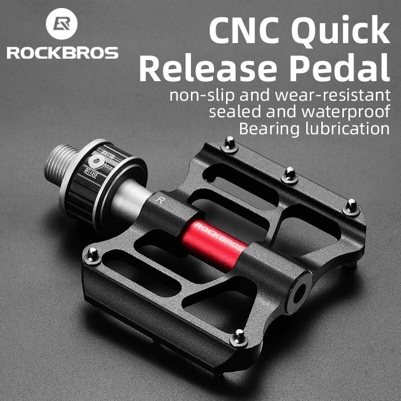 Bike Pedals CNC Machined Aluminum Alloy Quick Release Anti-Slip Pedals