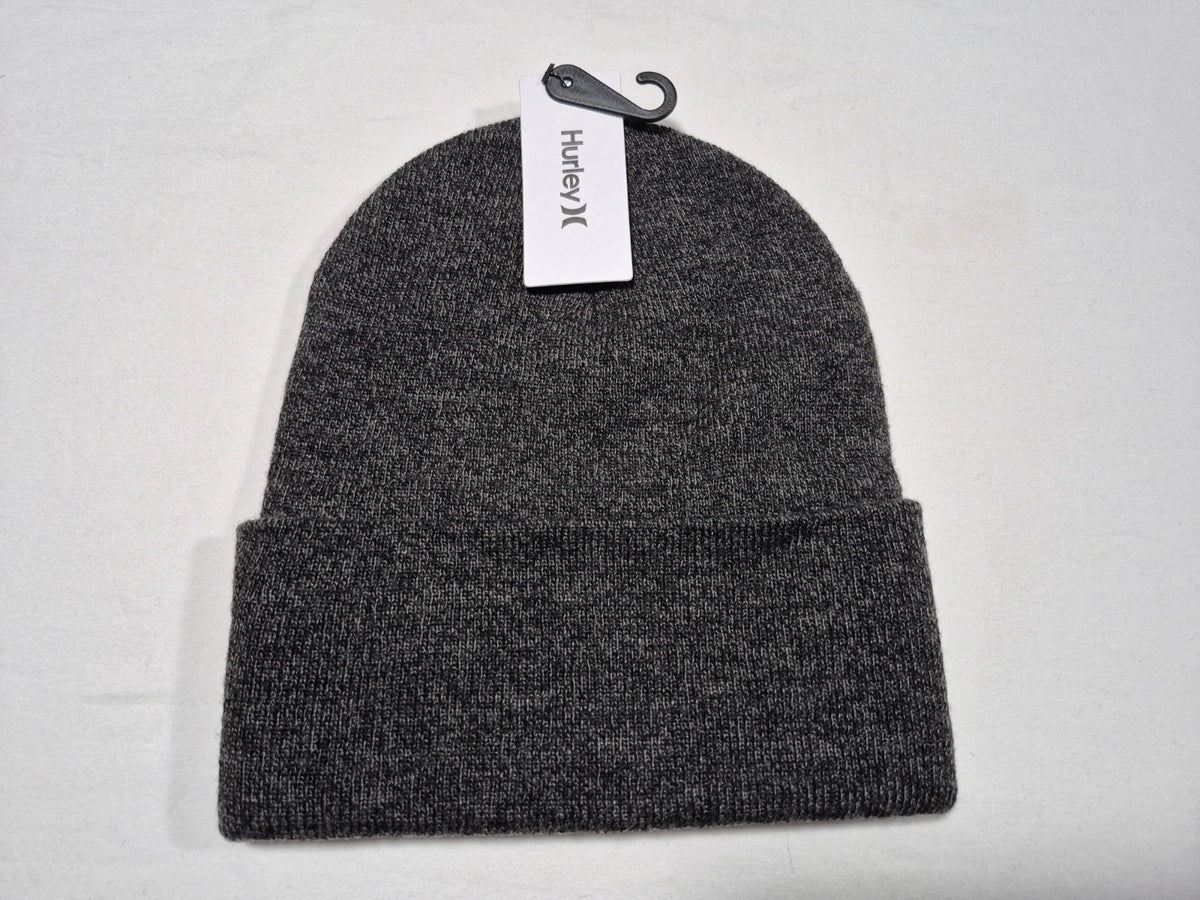 Hurley Icon Cuffed Beanie Men's One Size Gray Heather - Shifty Beanie