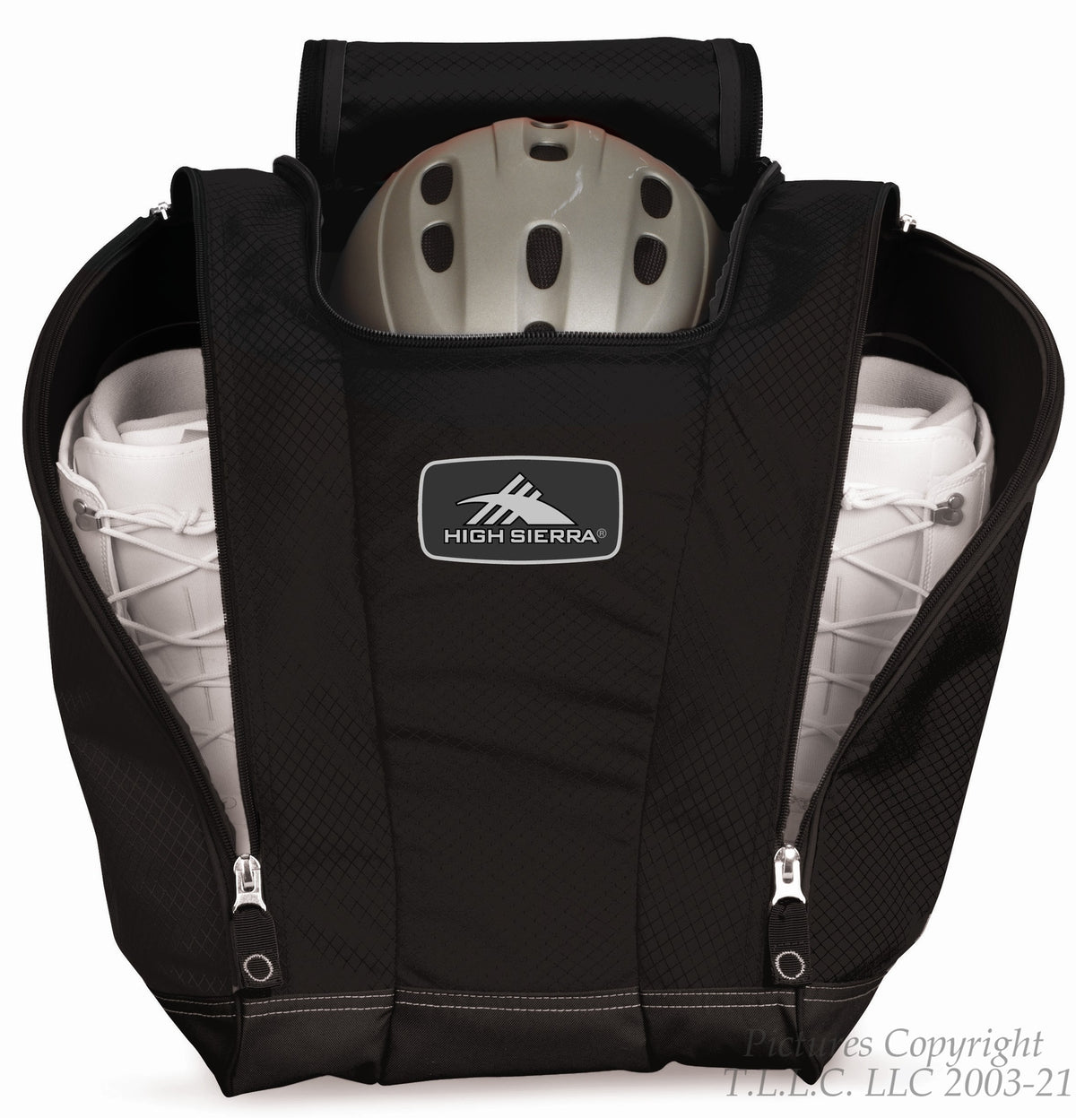 High Sierra Snowboard Ski Bootbag with Trapezoid Diamond Plaid Design - Backpack with Bonuses