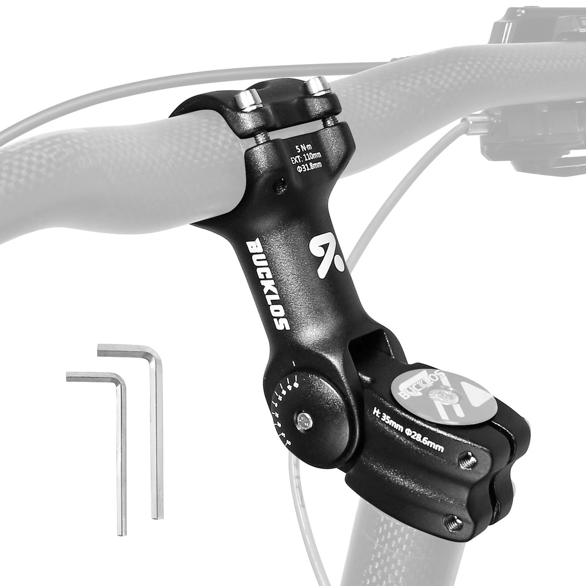 Adjustable Mountain Bike Stem Riser for 31.8mm Handlebar - Lightweight & Durable