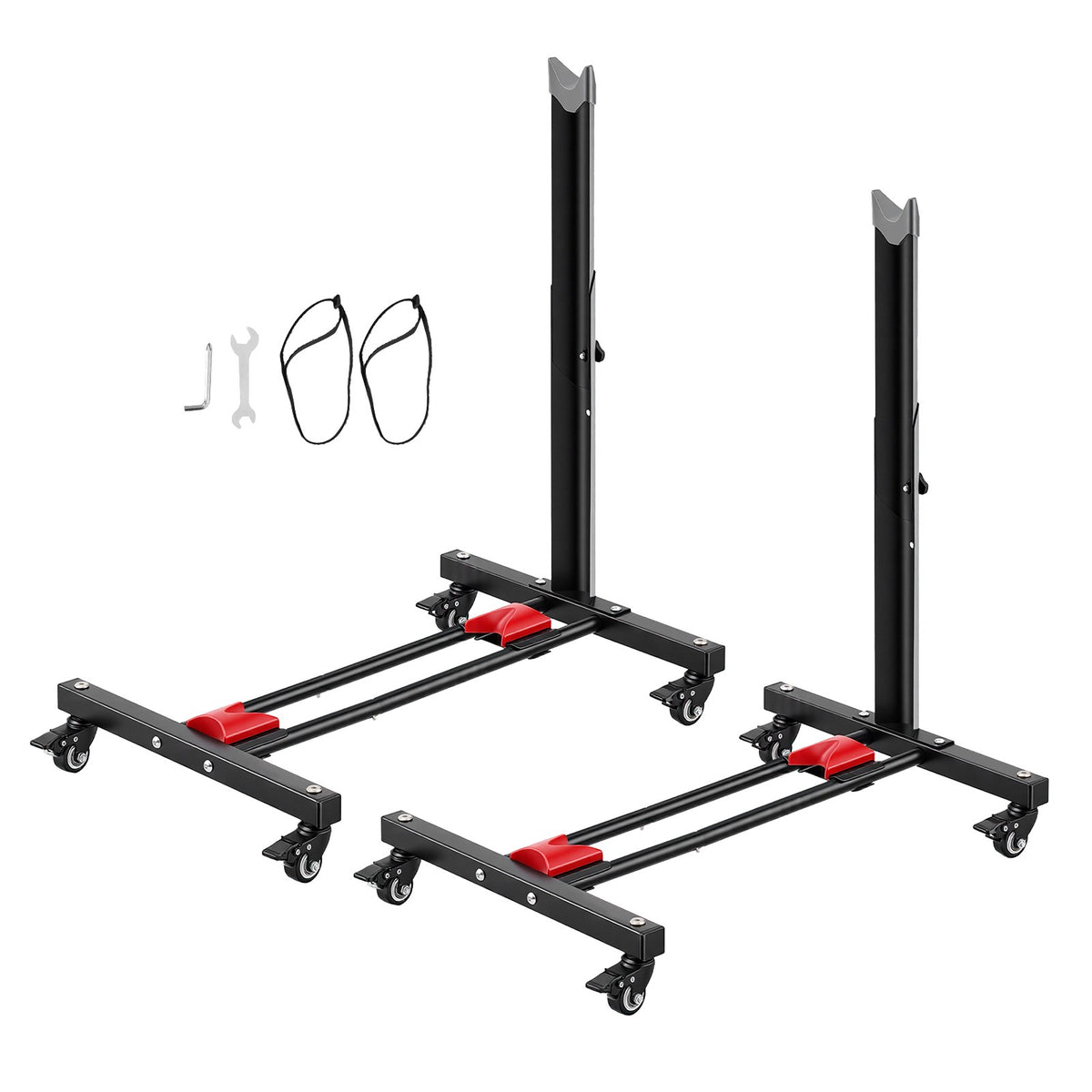 Bike Stand 2-Pack Freestanding Bicycle Rack with Vertical & Horizontal Storage