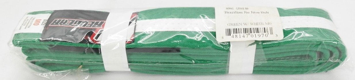 Martial Arts Belt for Brazilian Jiu Jitsu Green & White Belt Set