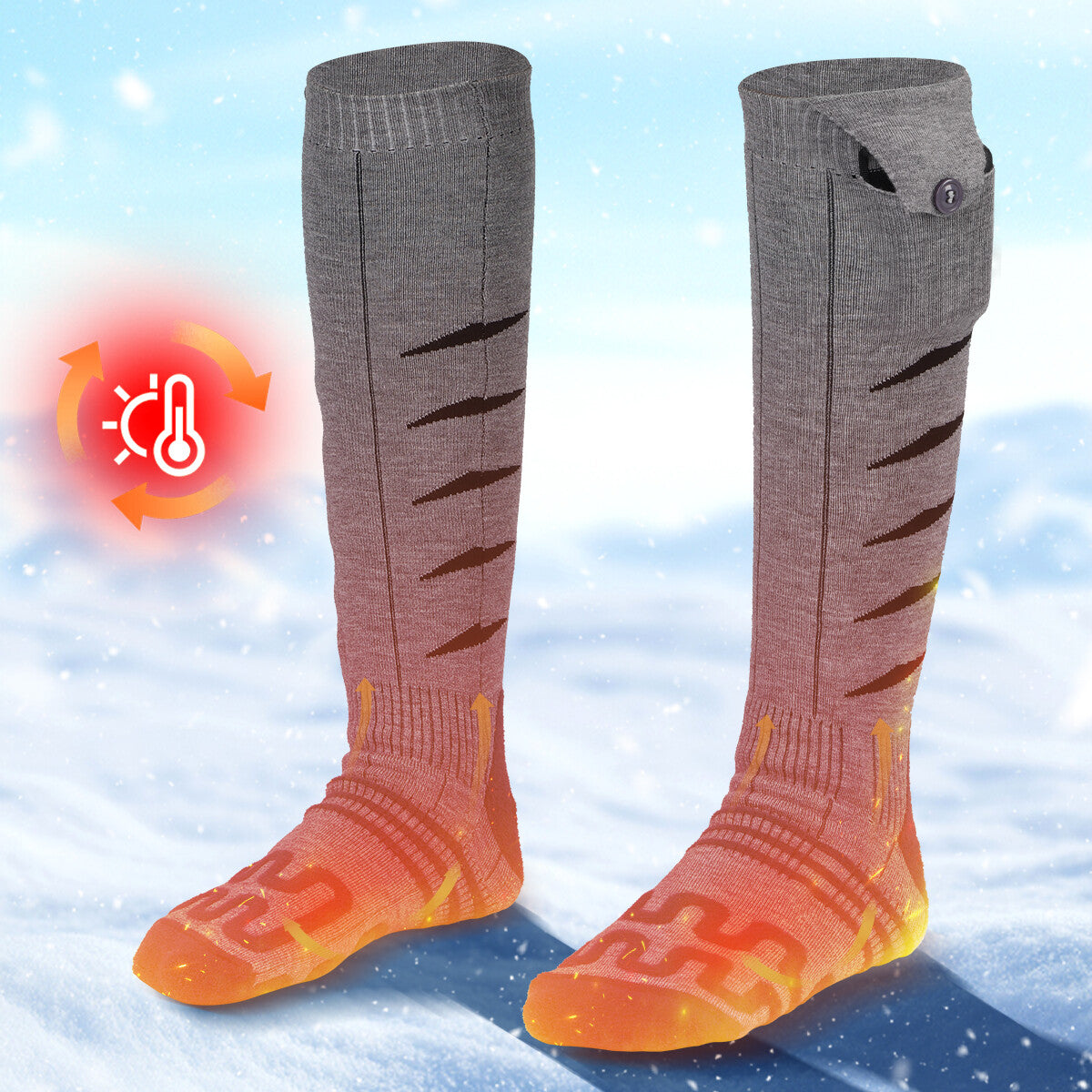 Electric Heated Socks Rechargeable Battery Winter Foot Warmer Men Women