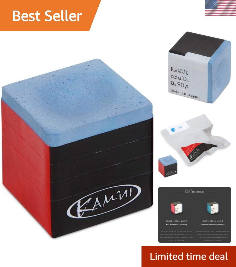 0.98 Beta Sky Blue Billiard Chalk – High Friction, Precise Spin