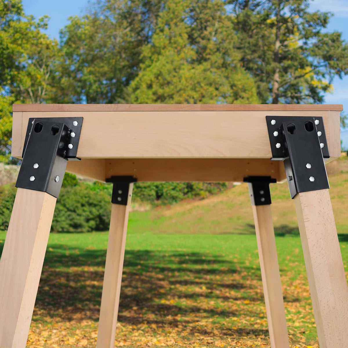 Heavy Duty Deer Stand Brackets - 4x4 Steel Angle Supports for Hunting Blinds